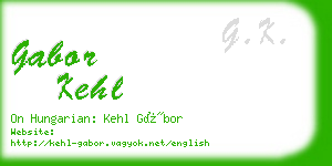 gabor kehl business card